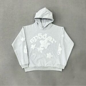 Sp5der Beluga Hoodie - Heather Grey (BRAND NEW, Medium)